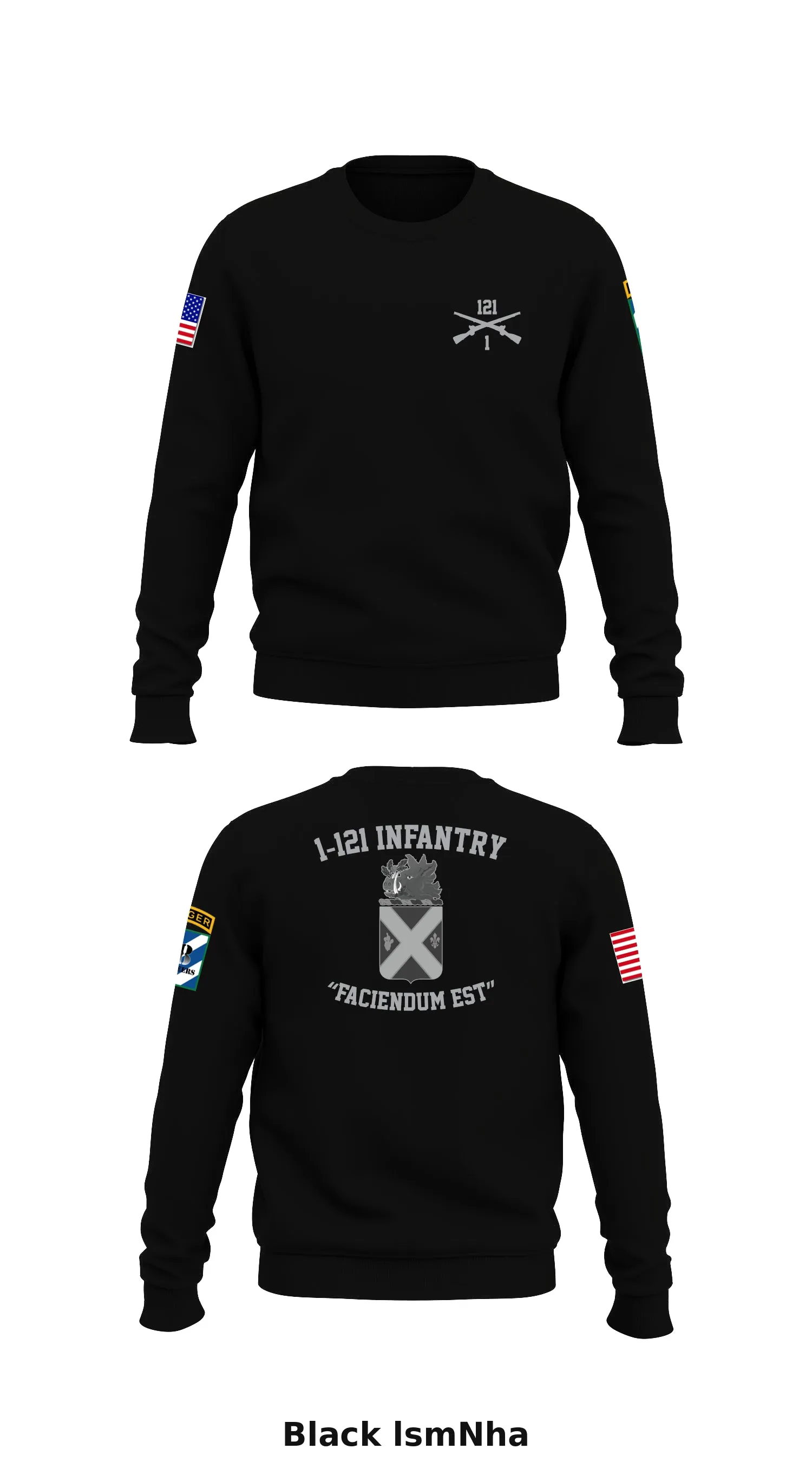 1-121st IN REGIMENT Store 1 Core Men's Crewneck Performance Sweatshirt - lsmNha