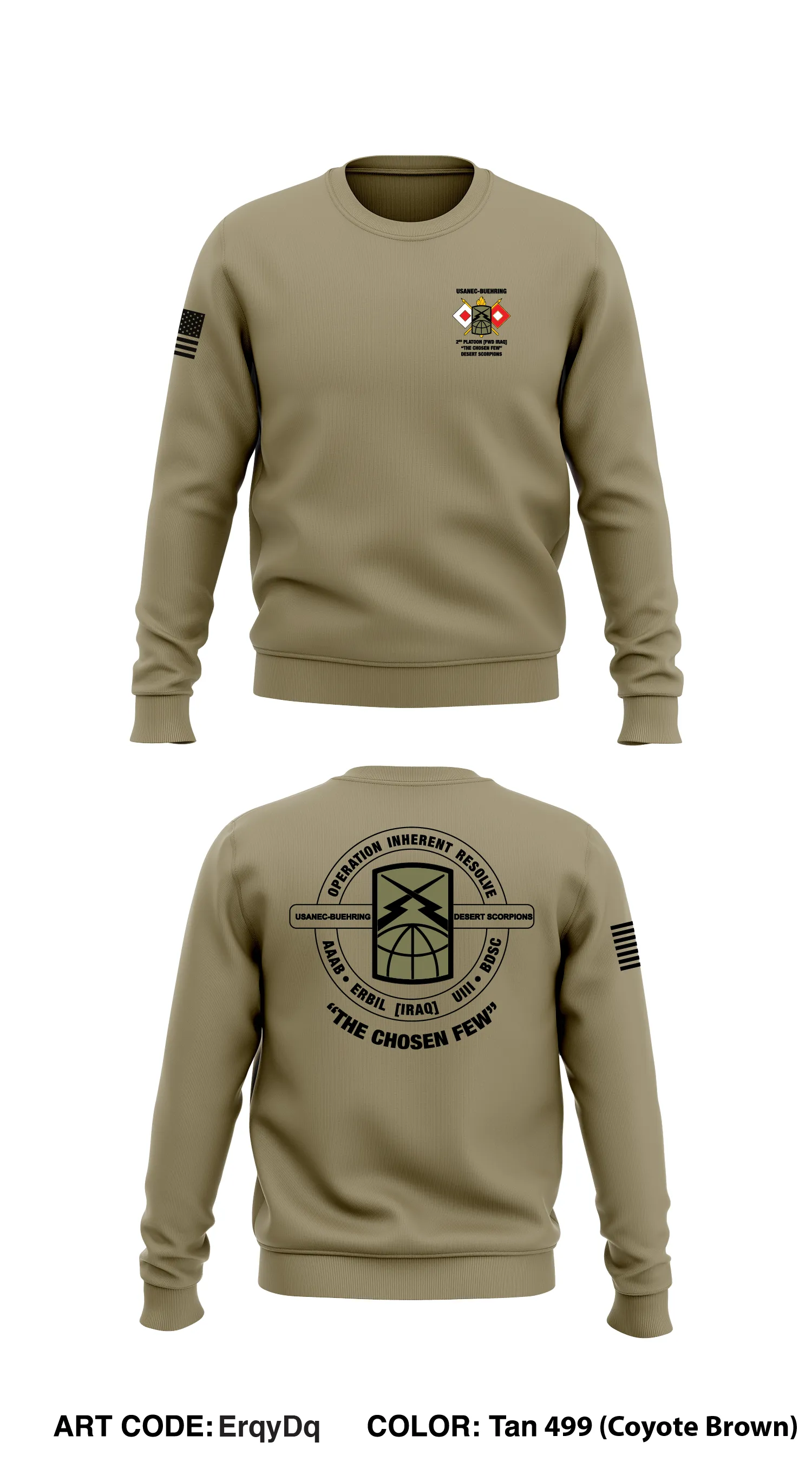 160TH TSB, 54TH SB, USANEC-B 2nd PLT Store 1 Core Men's Crewneck Performance Sweatshirt - ErqyDq