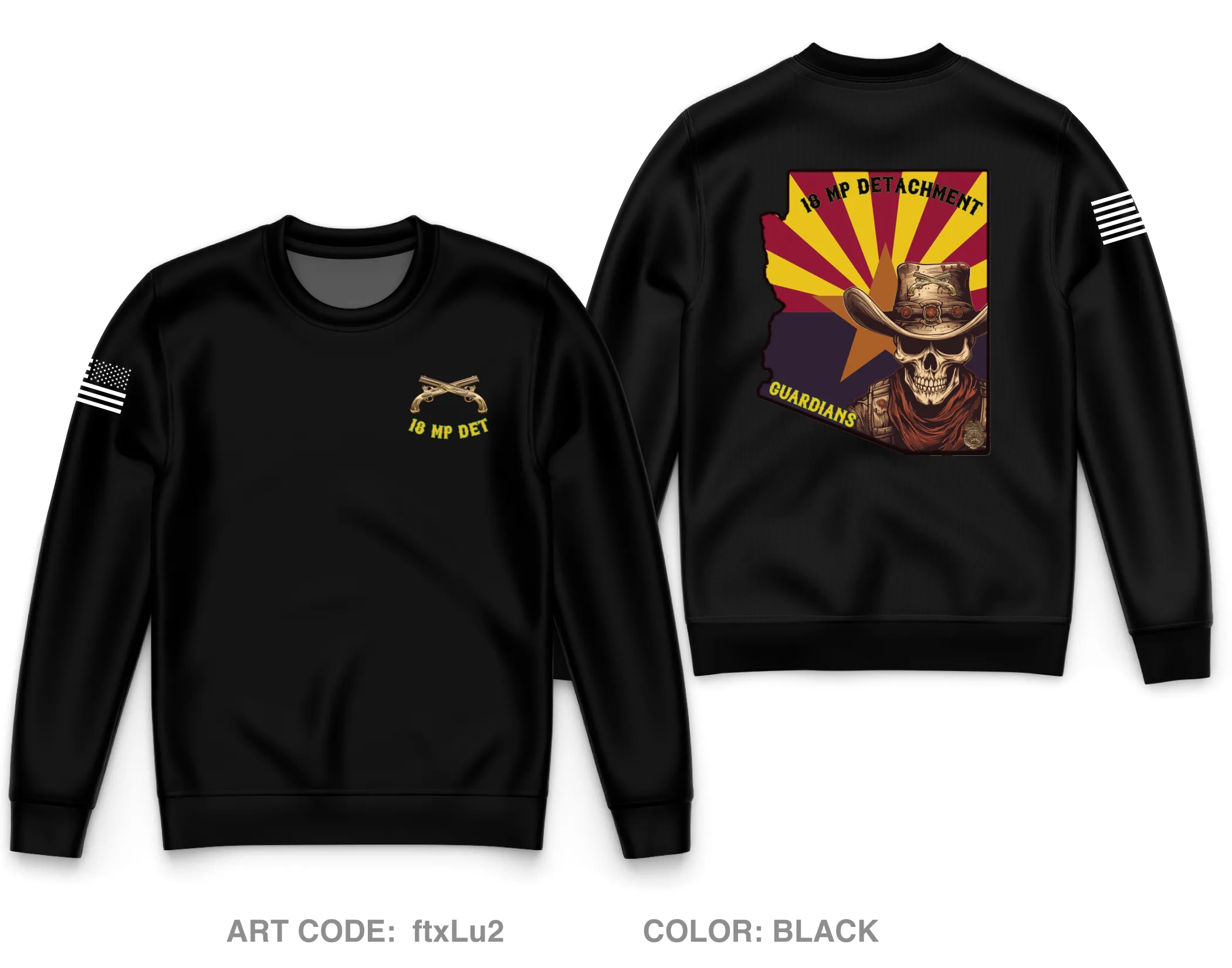 18th MP Detachment Core Men's Crewneck Performance Sweatshirt - ftxLu2