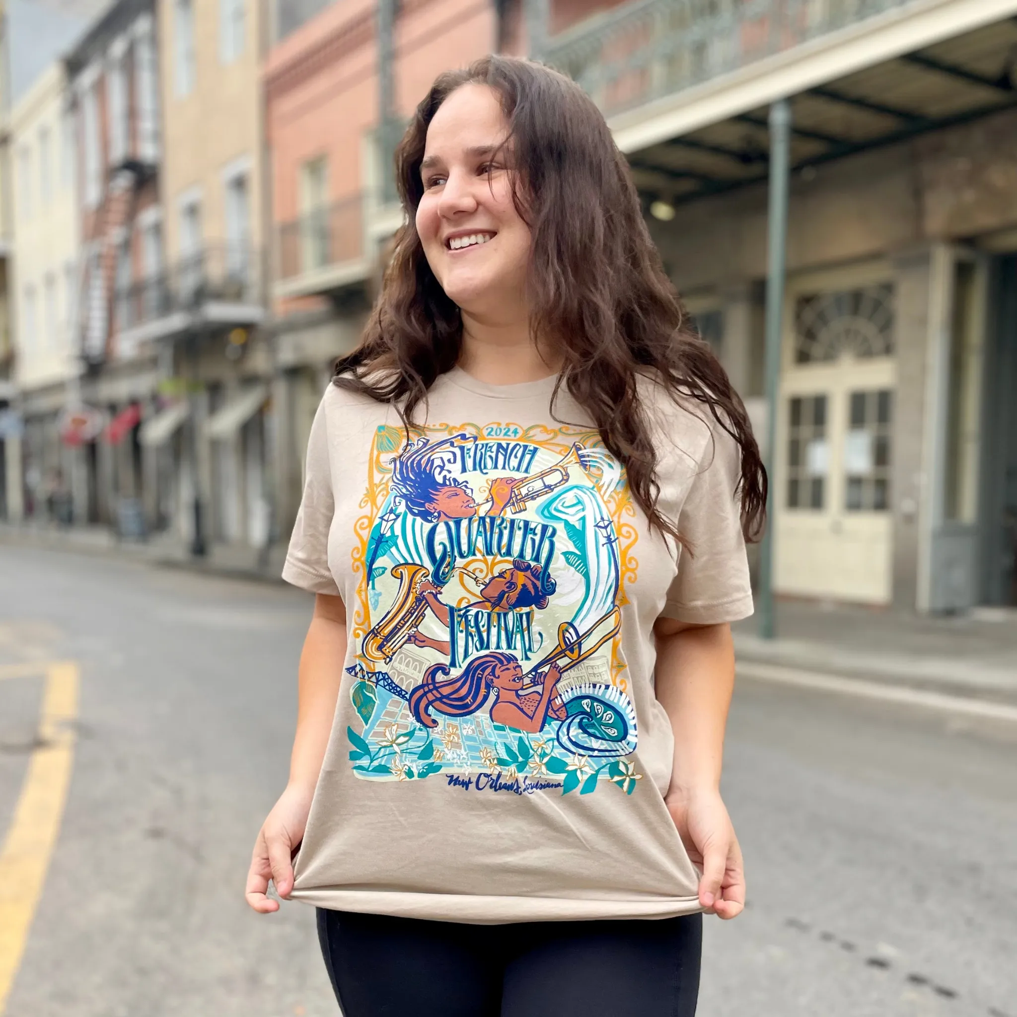 2024 French Quarter Festival Poster T-Shirt