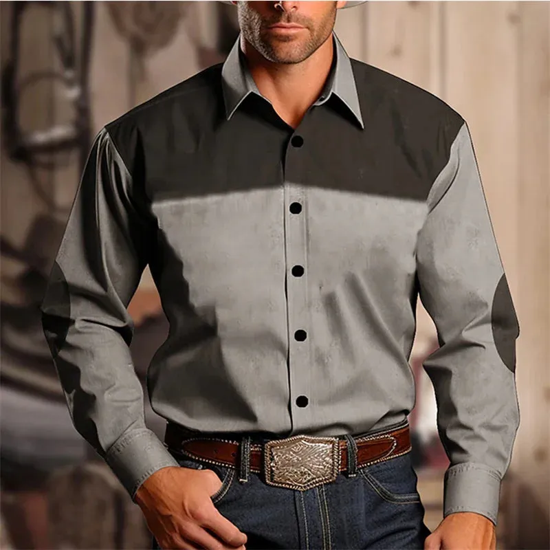 2024 Vintage Men's Ethnic Wear Western Shirt