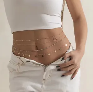 4-Piece Punk Belly Chain Set