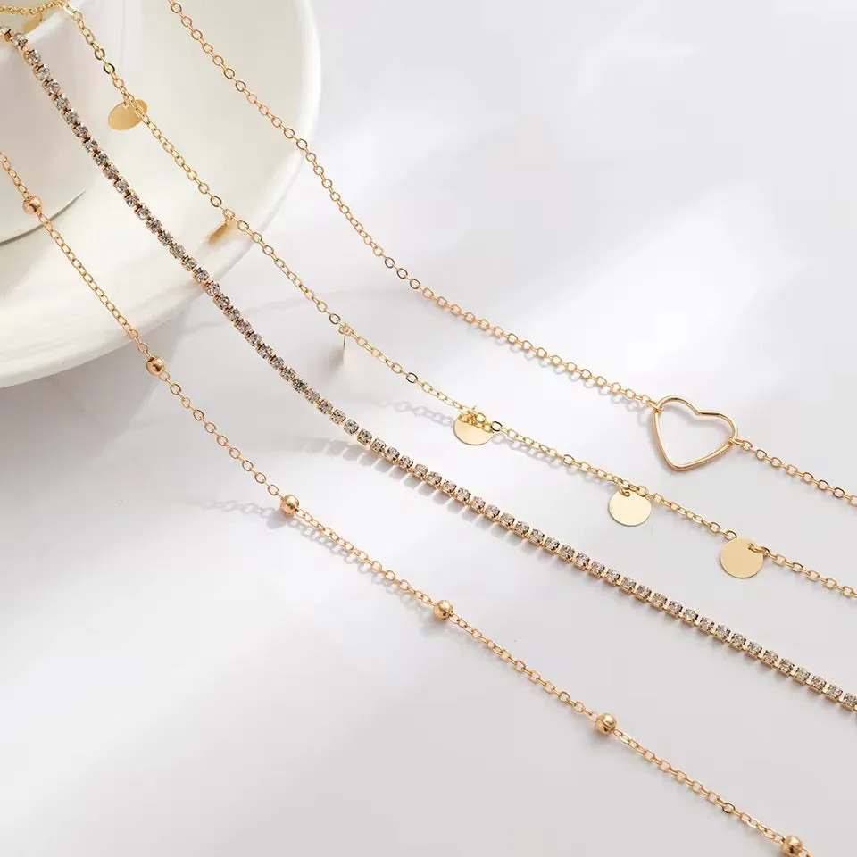 4-Piece Punk Belly Chain Set
