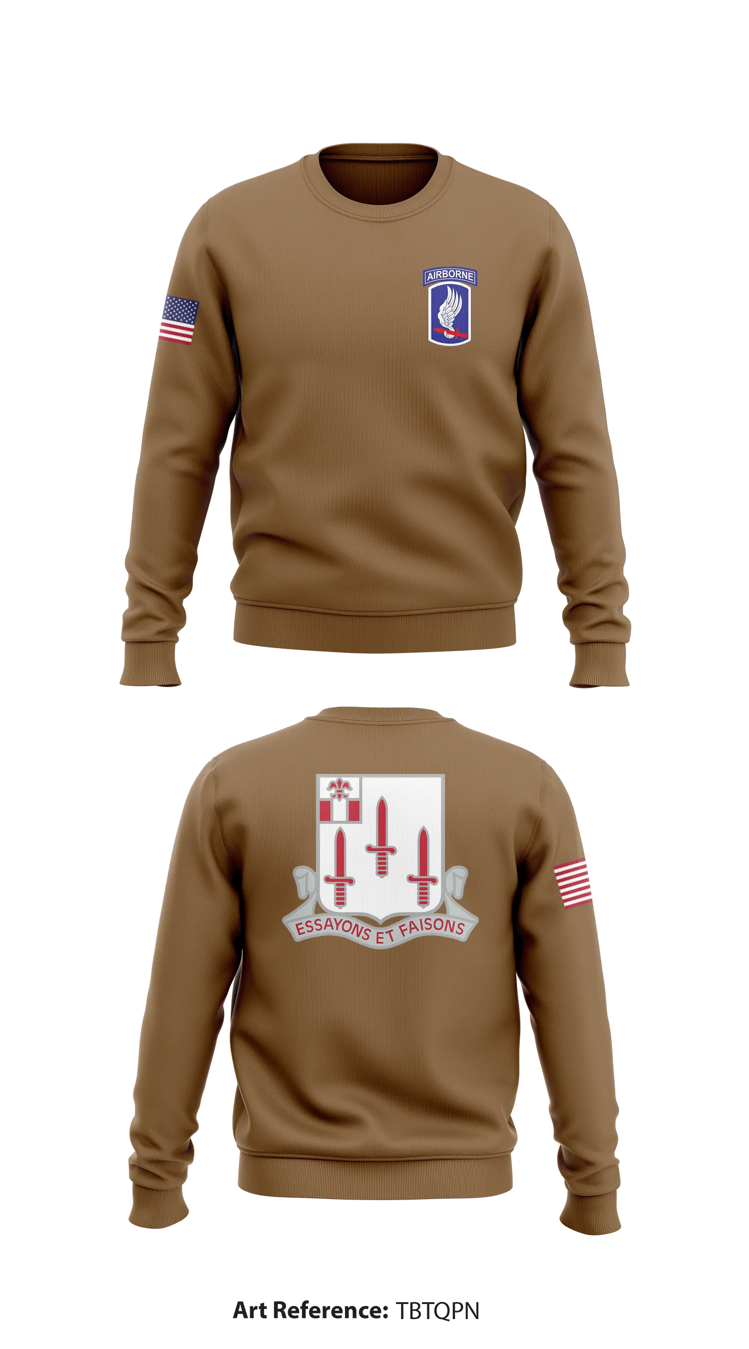 54th BEB, 173rd IBCT (A) Store 1 Core Men's Crewneck Performance Sweatshirt - tbTqpn