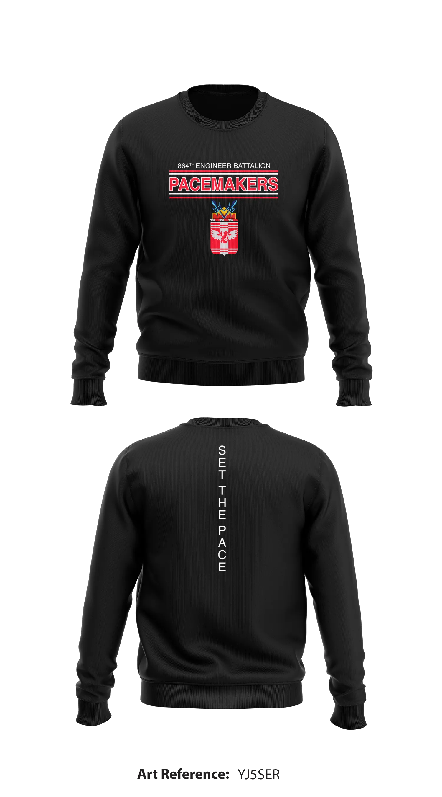 864th Engineer Battalion  Store 1 Core Men's Crewneck Performance Sweatshirt - Y7Zcen