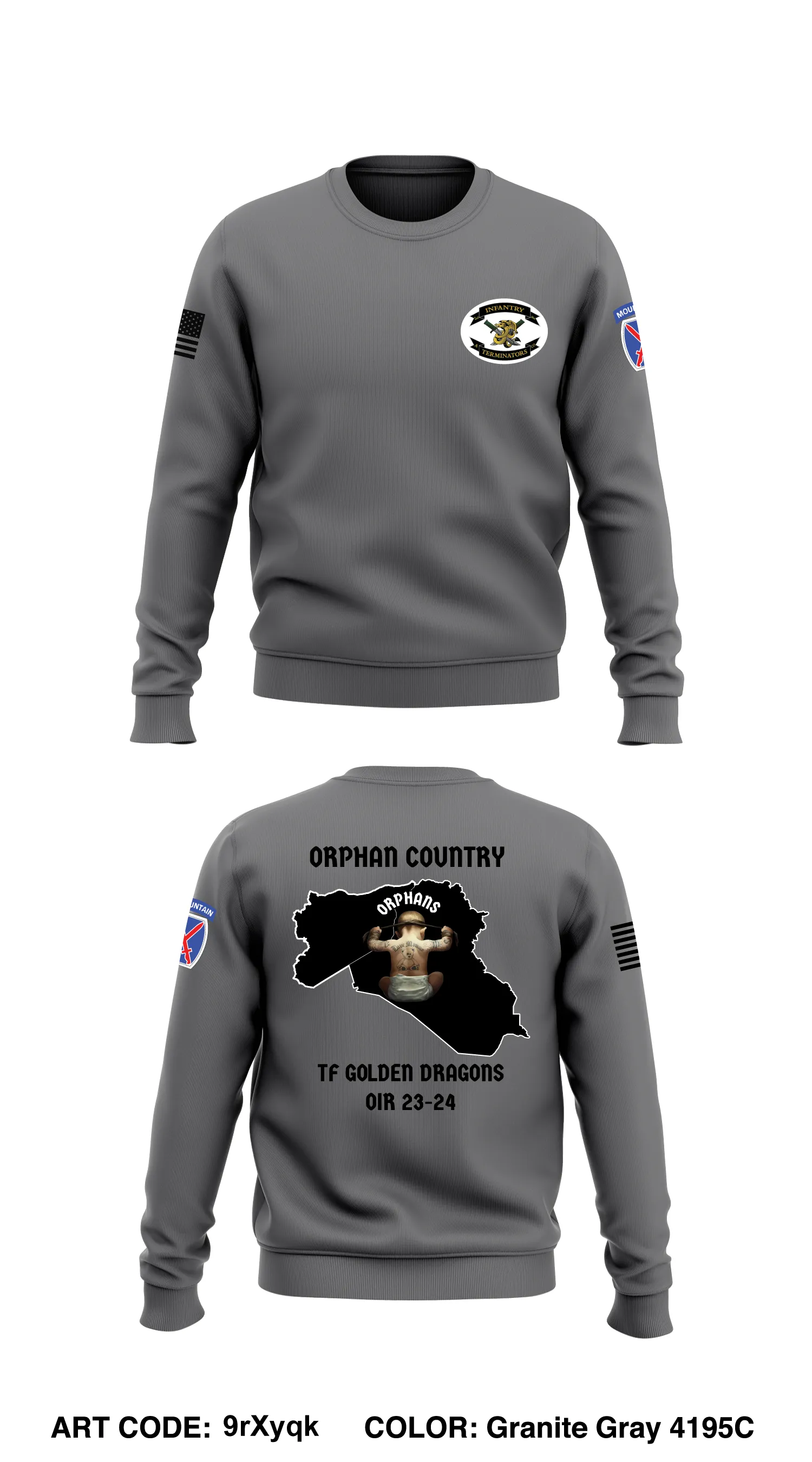 A co 2-14 3rd platoon Core Men's Crewneck Performance Sweatshirt - 9rXyqk