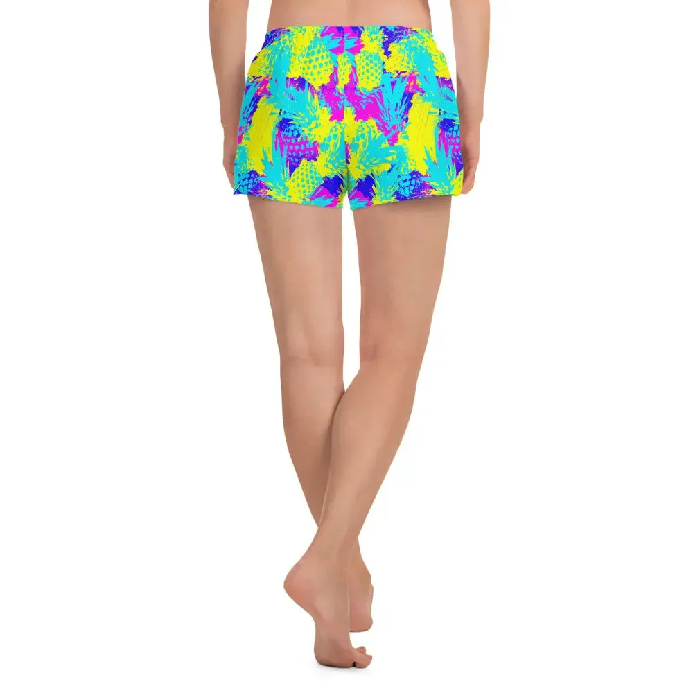 Abstract Pineapples Recycled Athletic Shorts