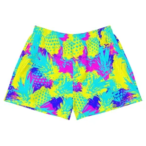 Abstract Pineapples Recycled Athletic Shorts