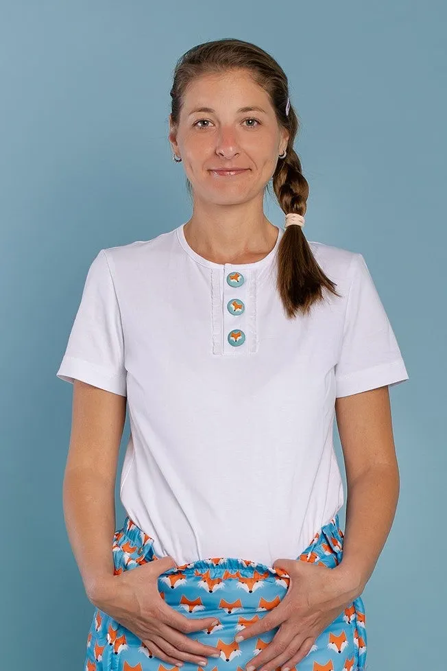 ADULT BABY SHIRT WITH DECORATIVE BUTTONS AS YOU WISH SIZE: XS