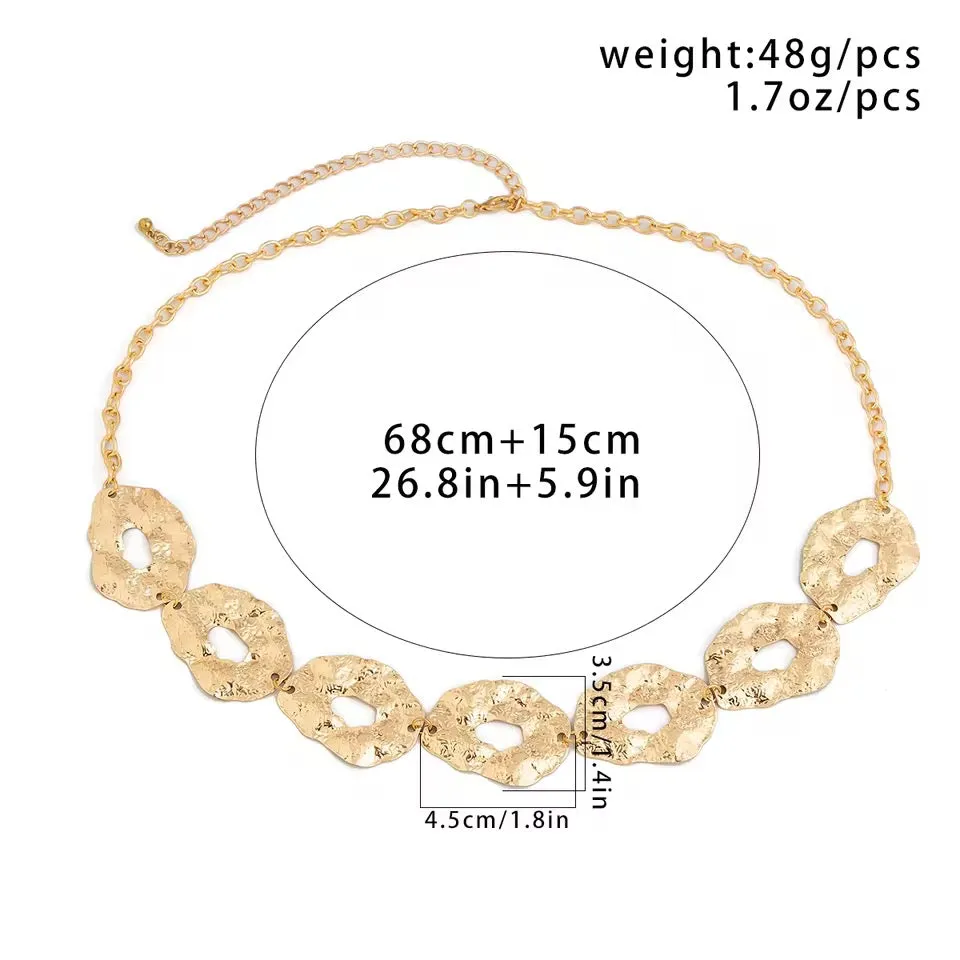 Aesthetic Iron Glamour Waist Chain