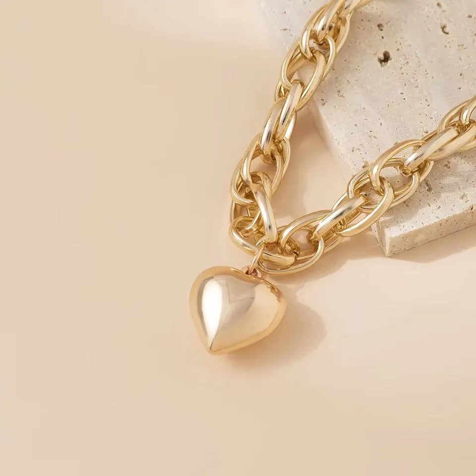 Aesthetic Iron Heart Necklace