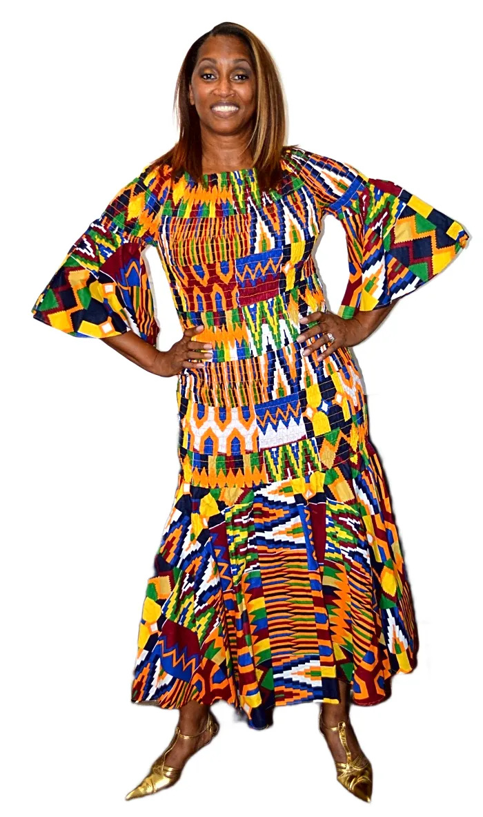 African Print Smock Dress