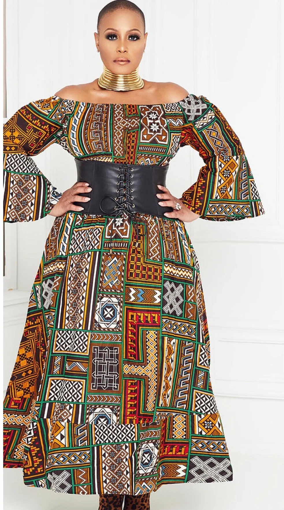 African Print Smock Dress