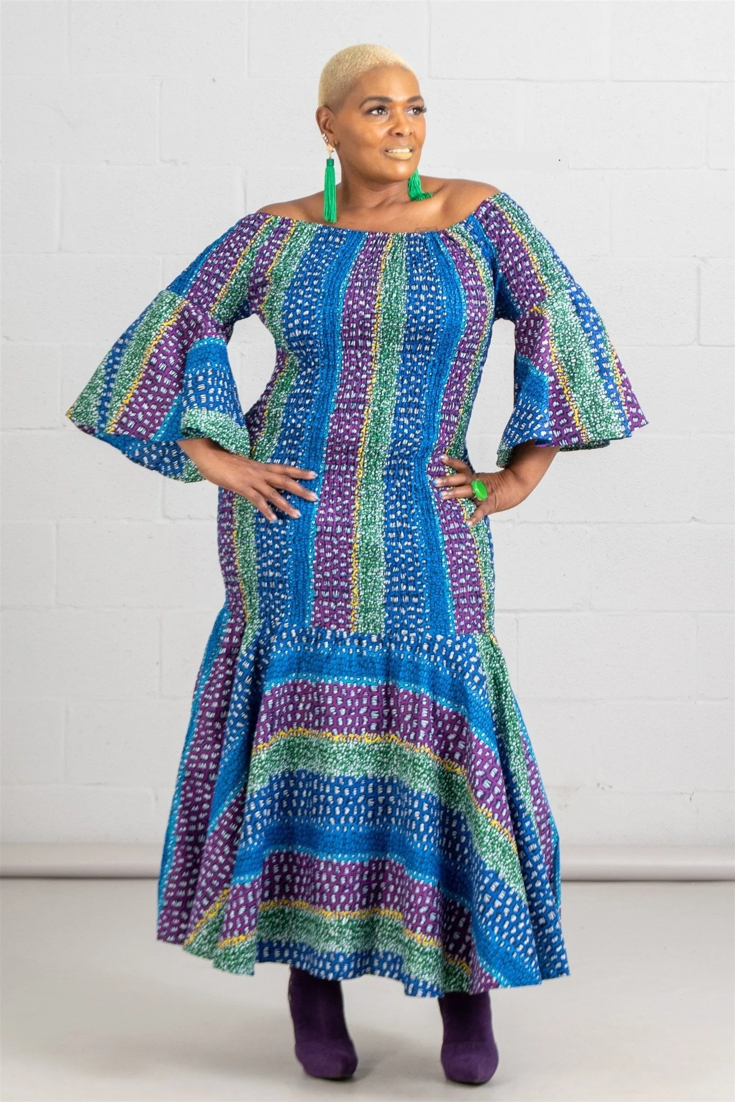 African Print Smock Dress