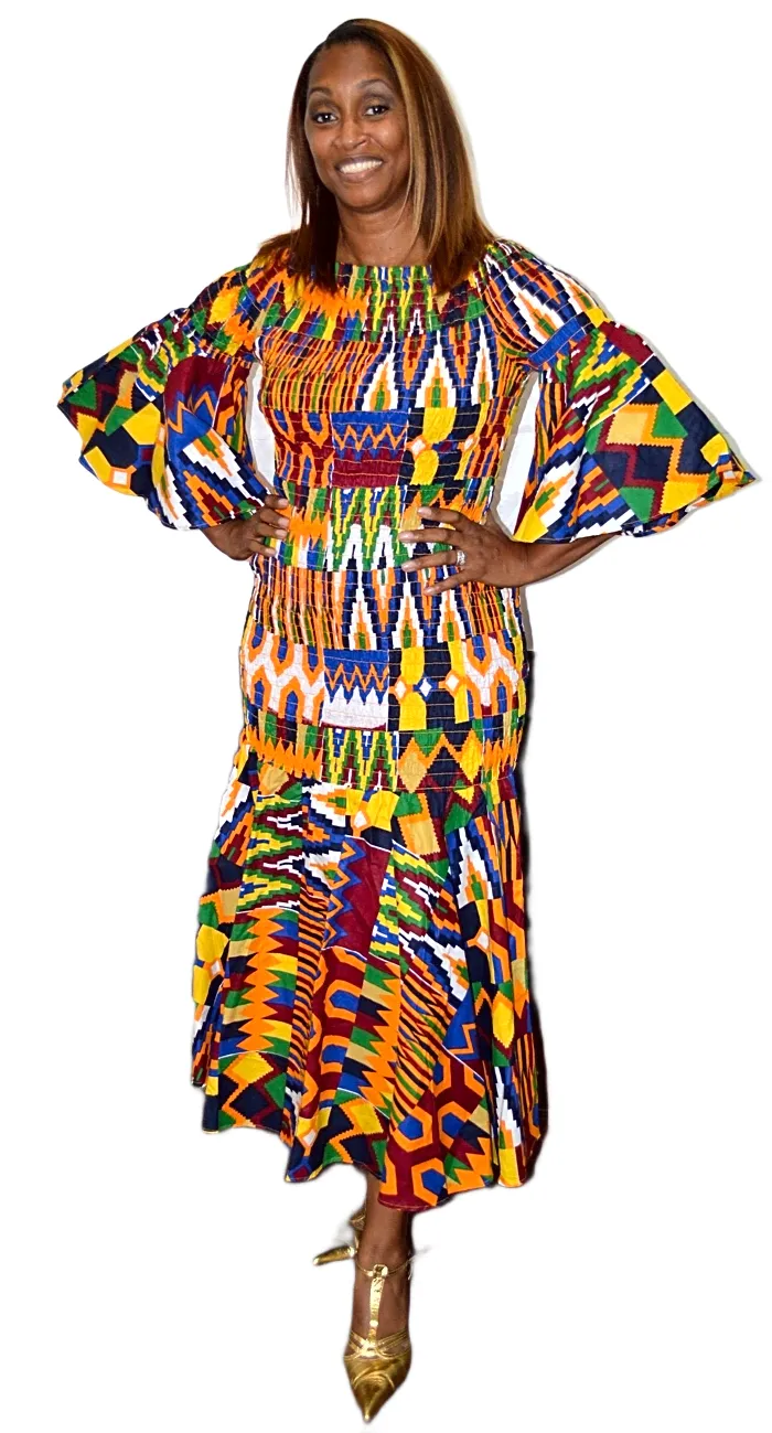 African Print Smock Dress