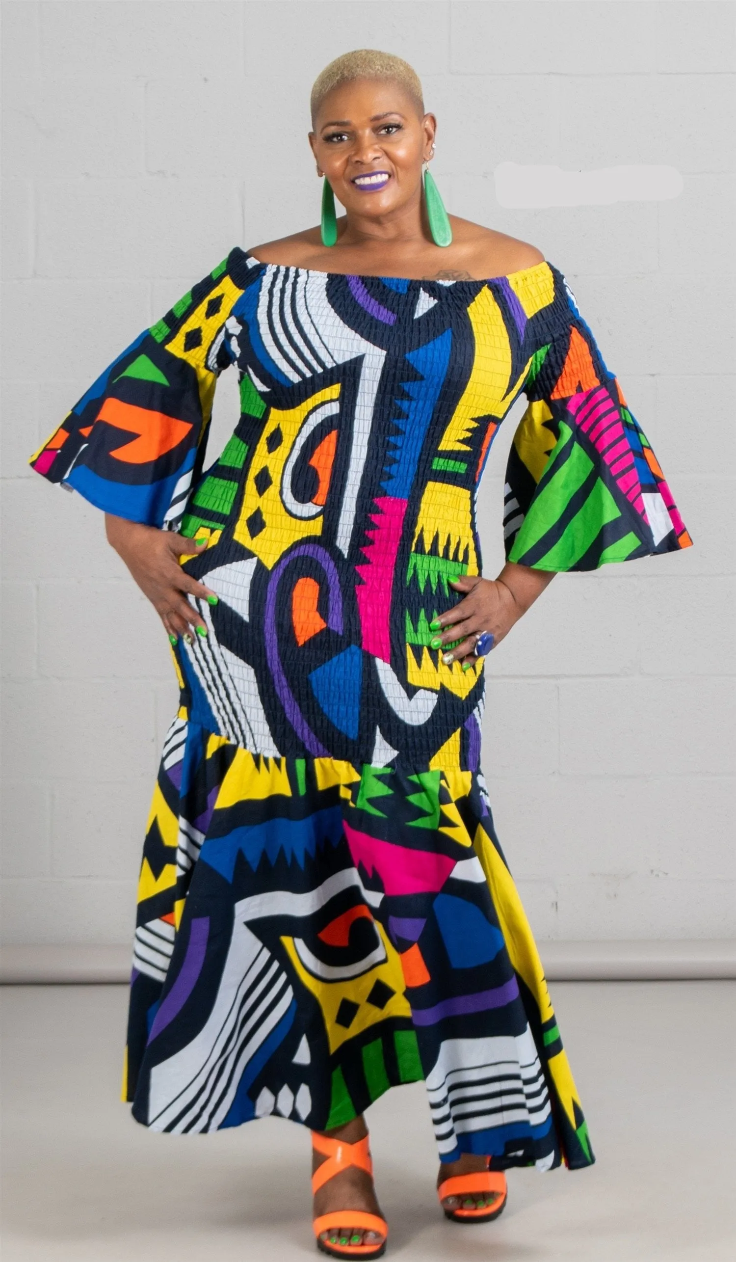 African Print Smock Dress