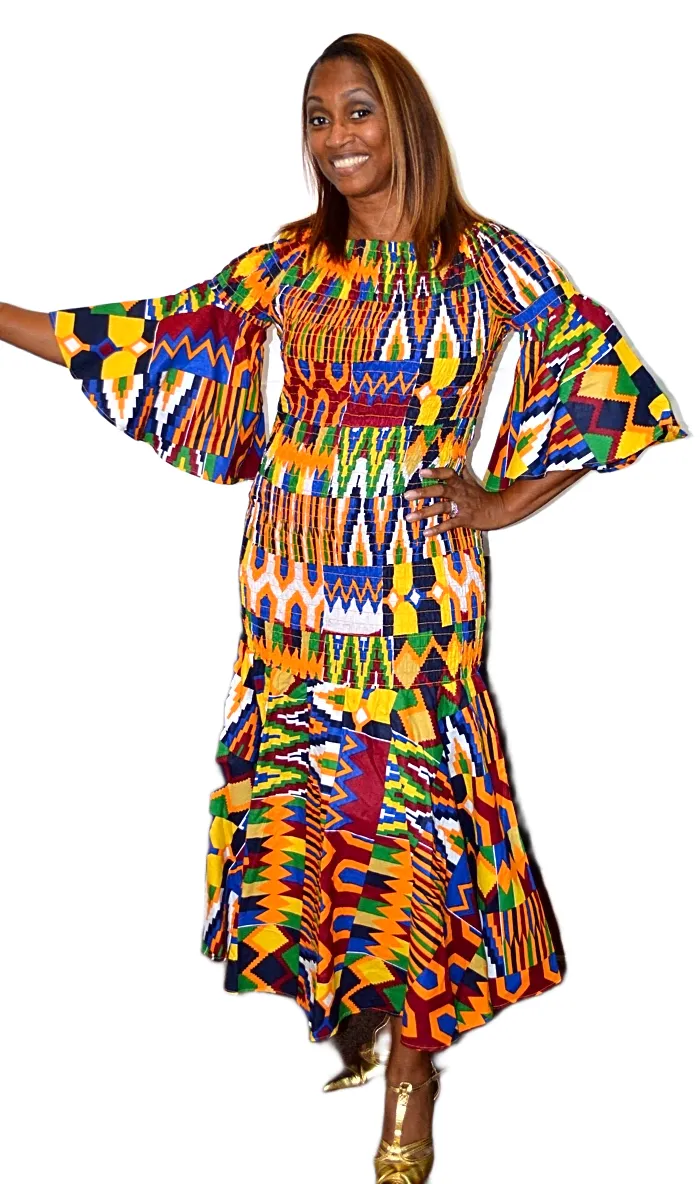 African Print Smock Dress