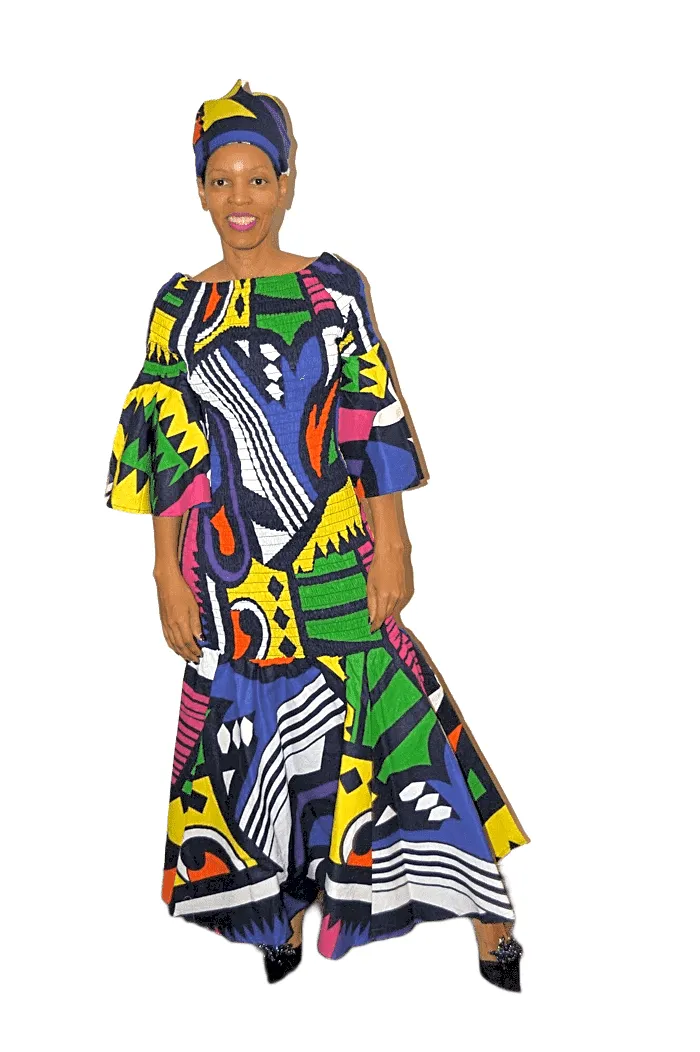 African Print Smock Dress