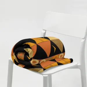 African Tribal Print Throw Blanket - Earthy