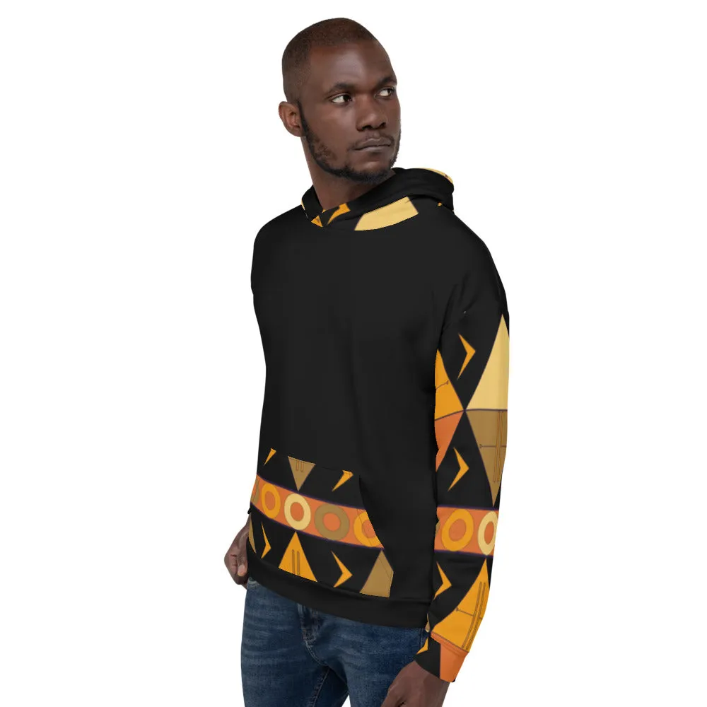 African Tribal Print Unisex Hoodie - Earthy