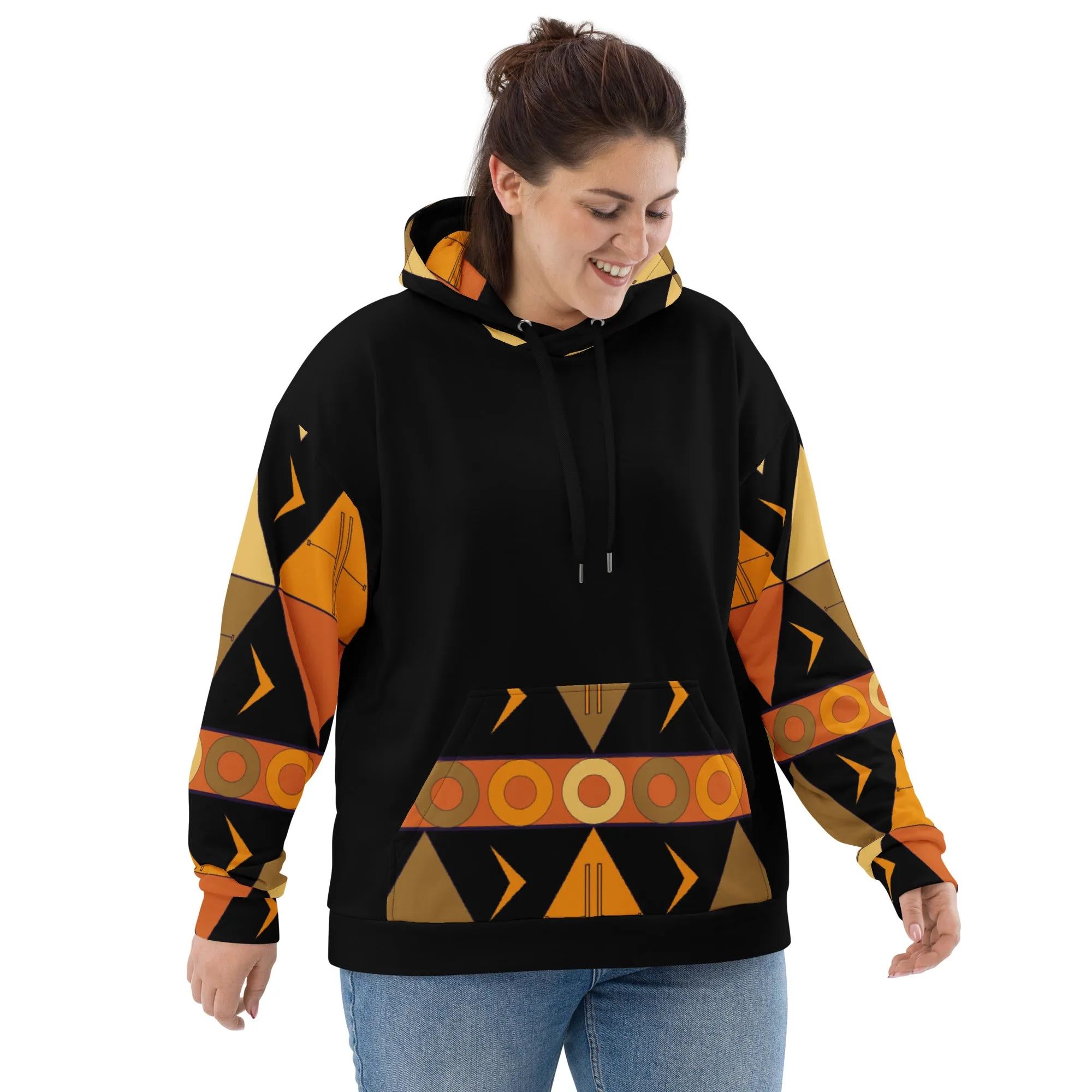 African Tribal Print Unisex Hoodie - Earthy