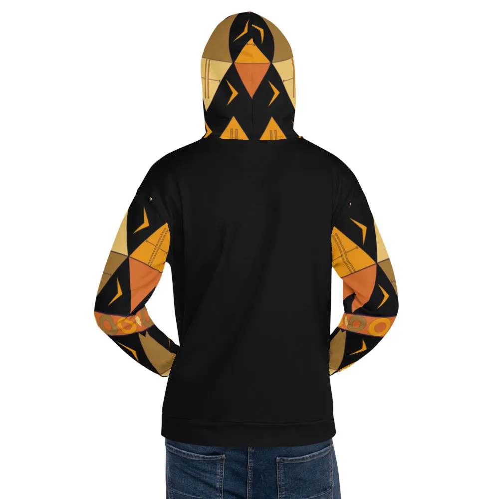 African Tribal Print Unisex Hoodie - Earthy