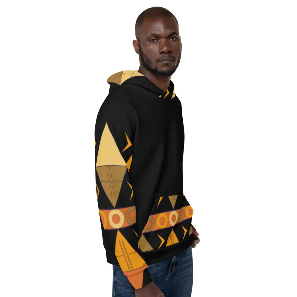 African Tribal Print Unisex Hoodie - Earthy