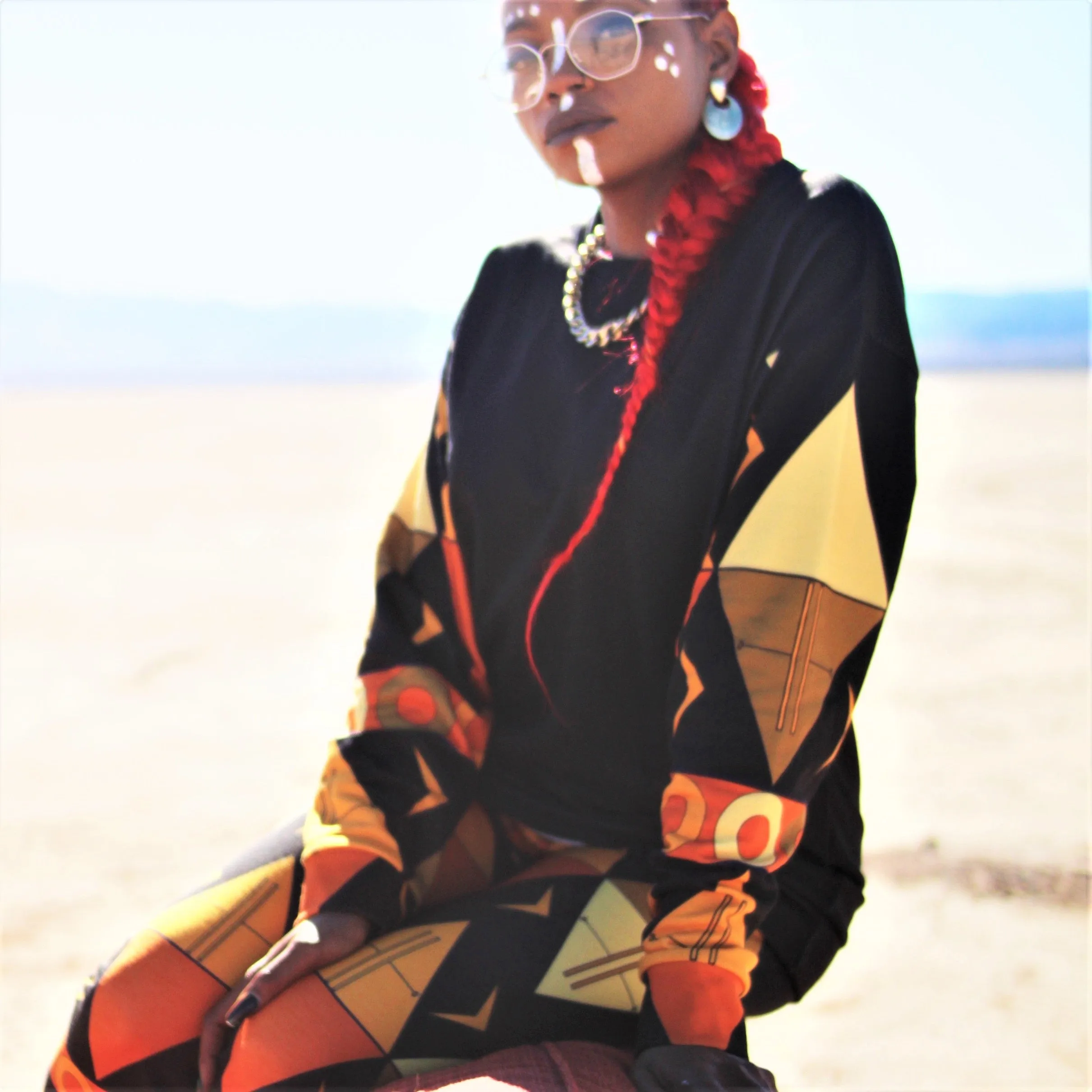 African Tribal Print Unisex Sweatshirt - Earthy