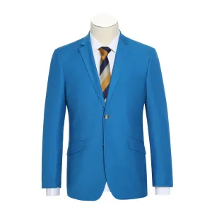 Alessandro Vitello by Renoir Blue Slim Fit 2-Piece Single Breasted Notch Lapel Suit 201-55