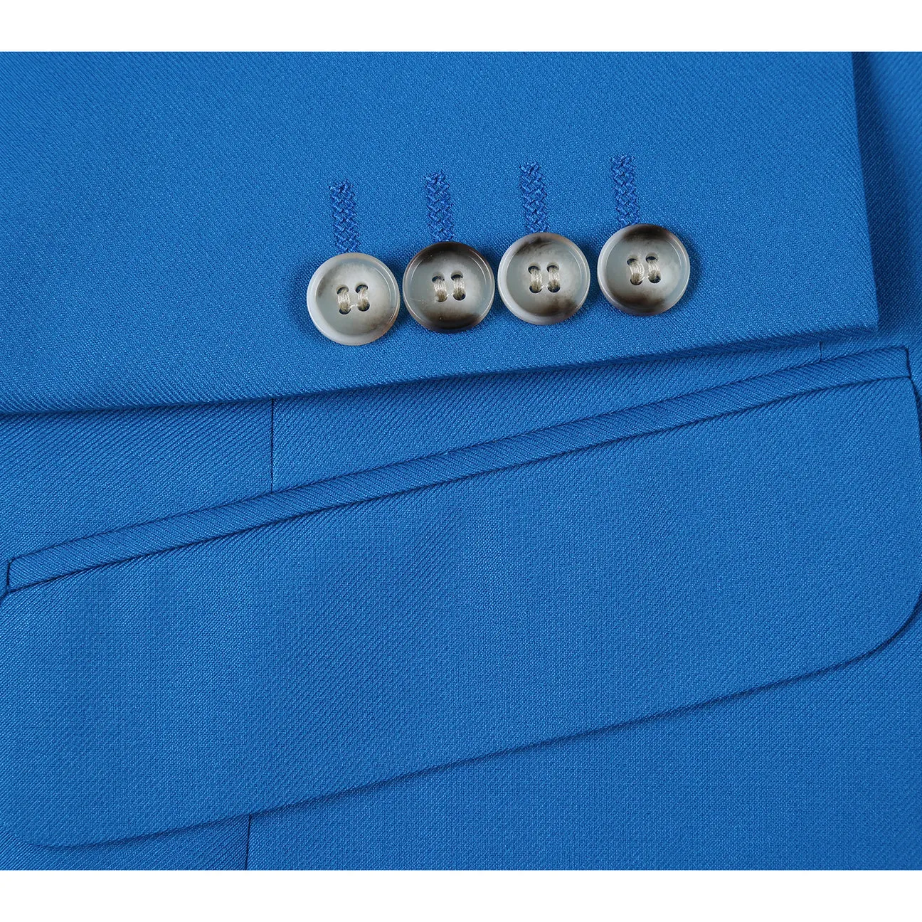 Alessandro Vitello by Renoir Blue Slim Fit 2-Piece Single Breasted Notch Lapel Suit 201-55
