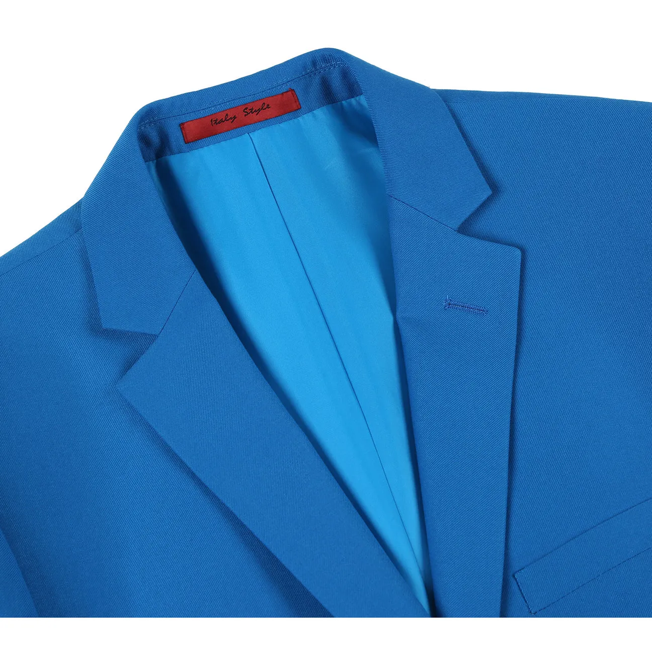 Alessandro Vitello by Renoir Blue Slim Fit 2-Piece Single Breasted Notch Lapel Suit 201-55