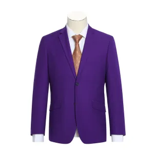 Alessandro Vitello by Renoir Purple Slim Fit 2-Piece Single Breasted Notch Lapel Suit 201-68