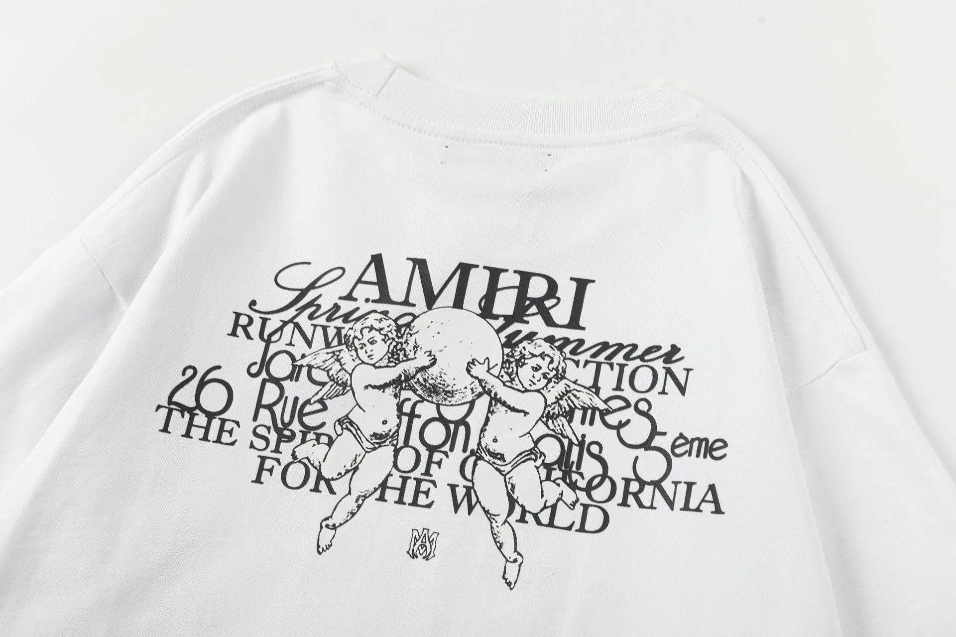 AMlRl Crew Neck Unisex Street Style Plain Cotton T-Shirt