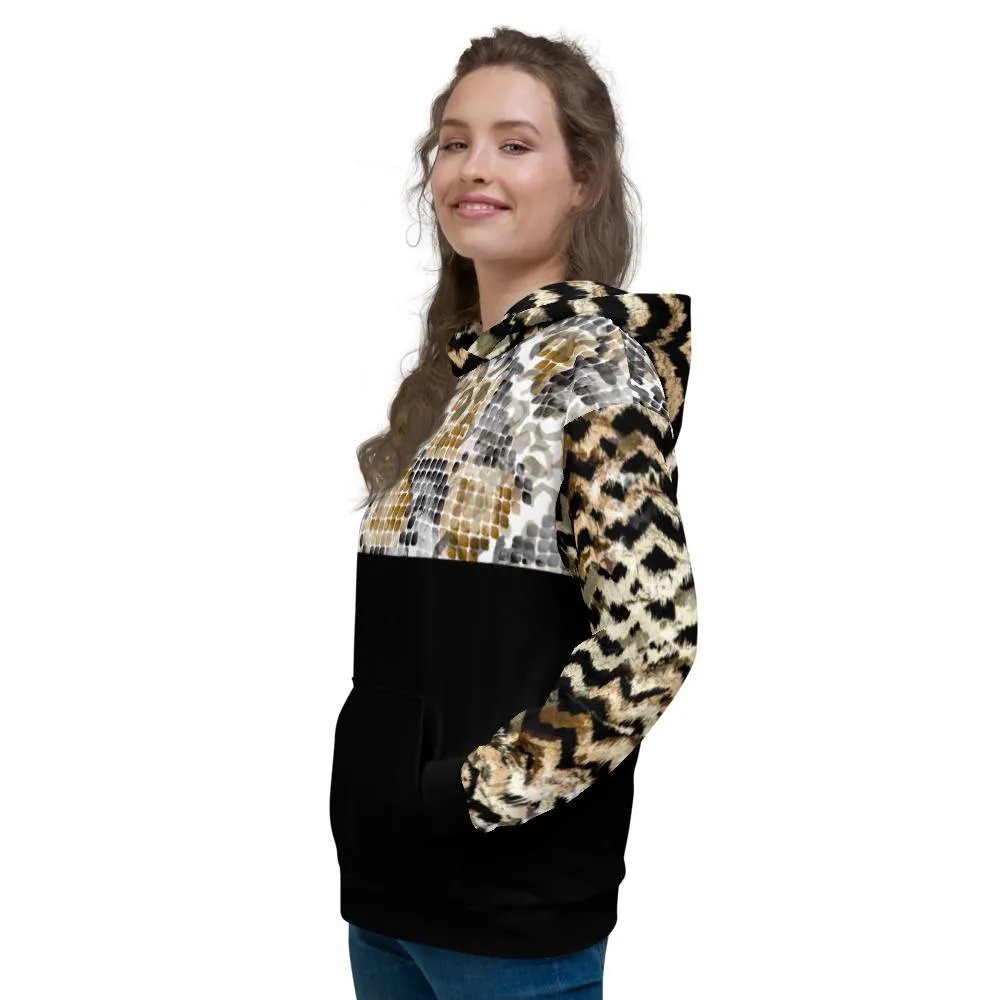 Animal Print - Black - Unisex Hoodie