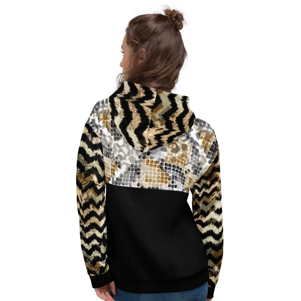 Animal Print - Black - Unisex Hoodie
