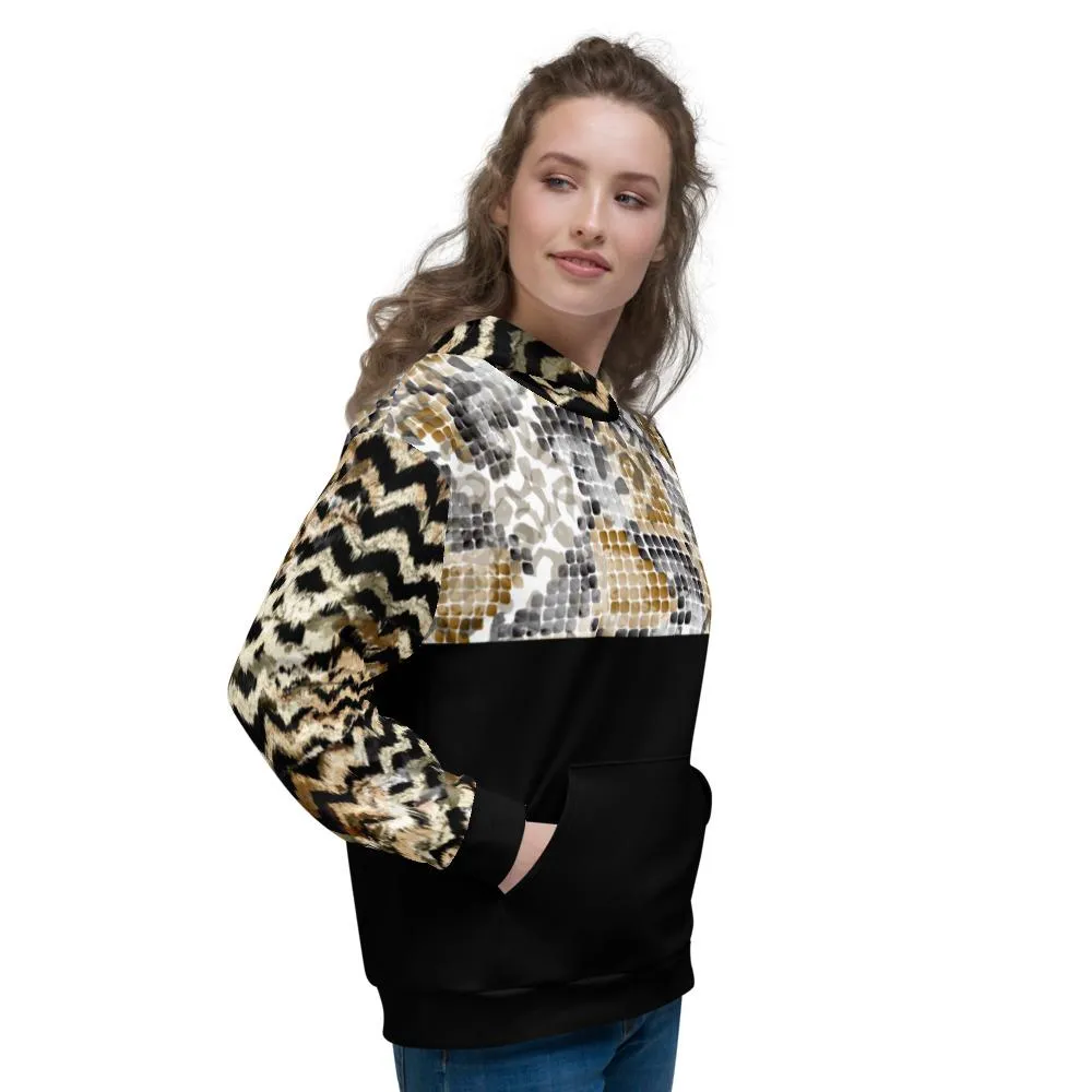Animal Print - Black - Unisex Hoodie