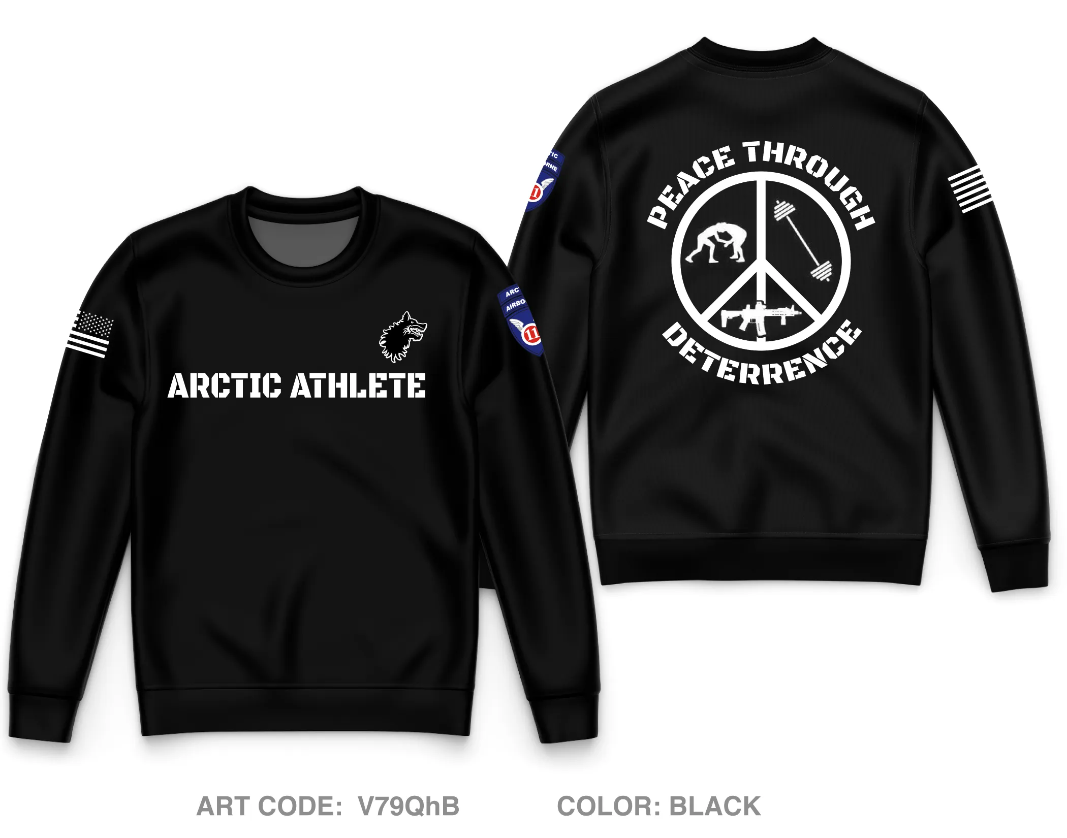 Arctic Athlete Program, 1|11 Arctic Airborne Core Men's Crewneck Performance Sweatshirt - V79QhB