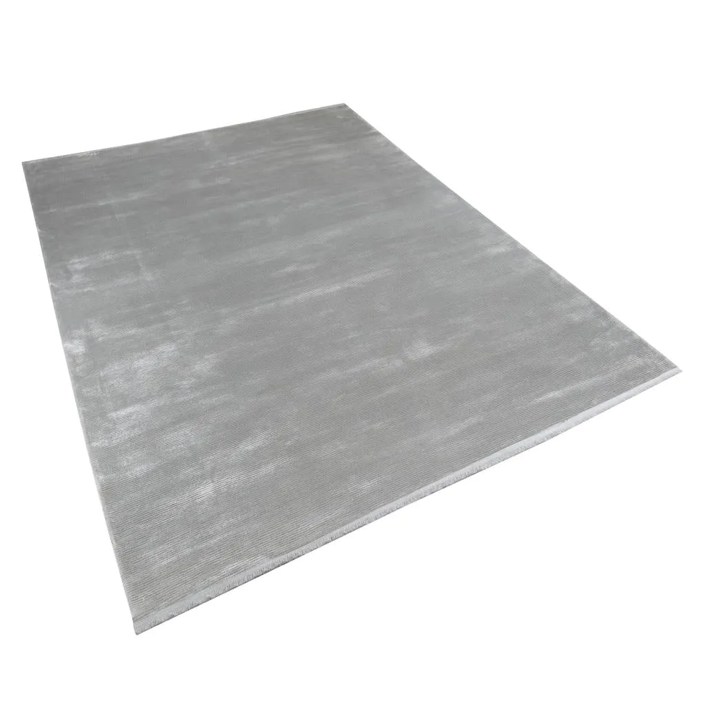 Aura Gray Bamboo Woven Modern Living Room Rug 2831