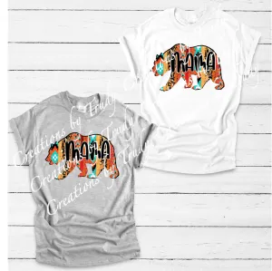 Aztec mama bear- T SHIRT