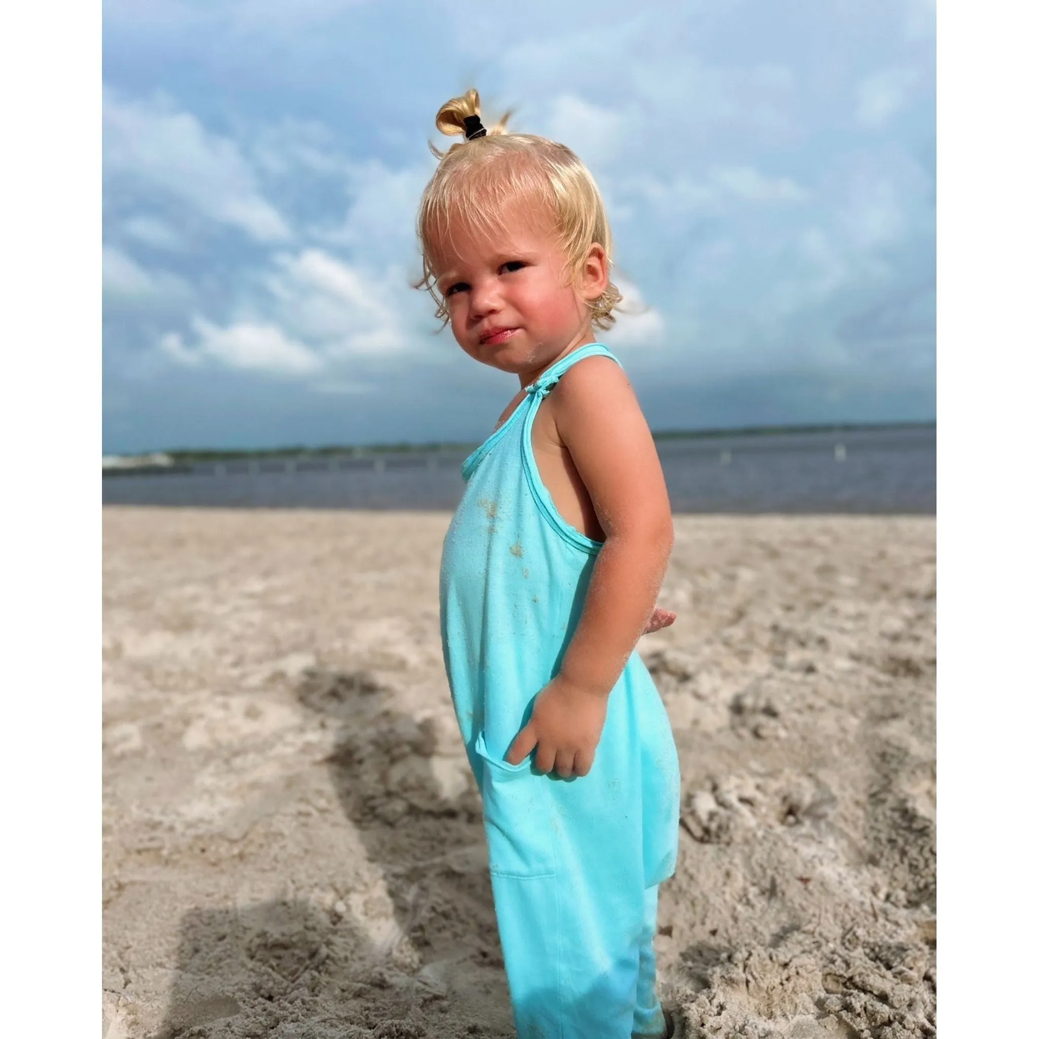 Baby Romper Aqua