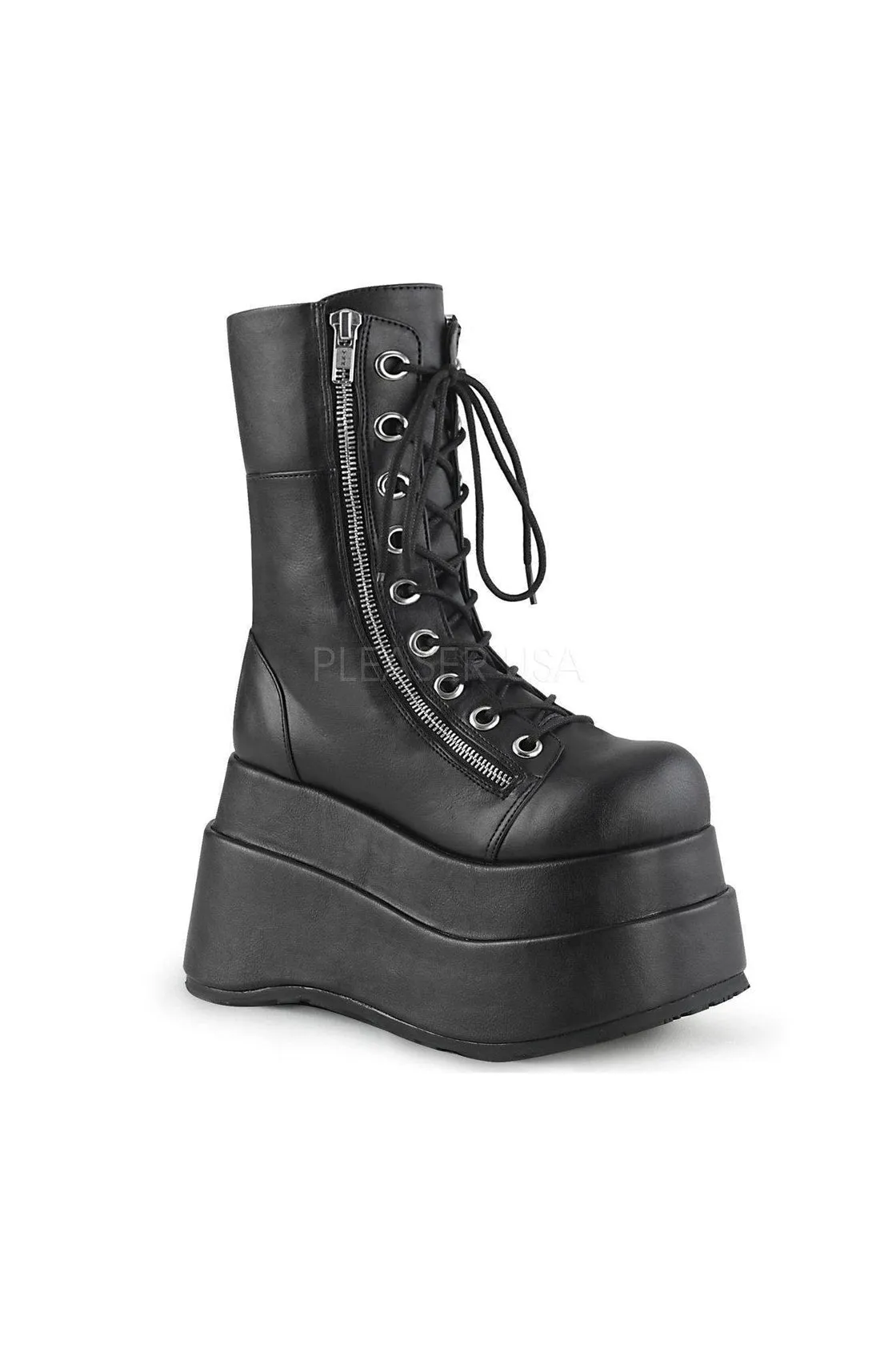 BEAR-265 Demonia Ankle Boot | Black Faux Leather