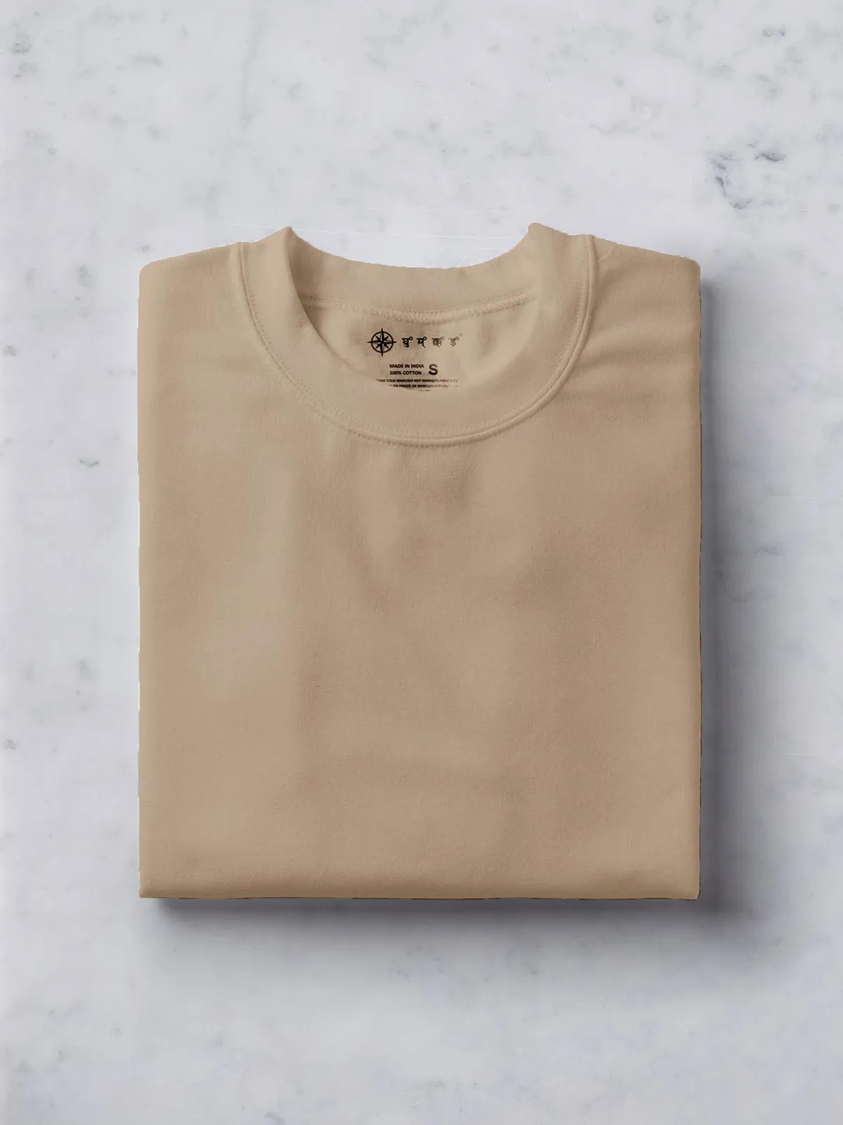 Beige & Deep Purple T shirts Combo