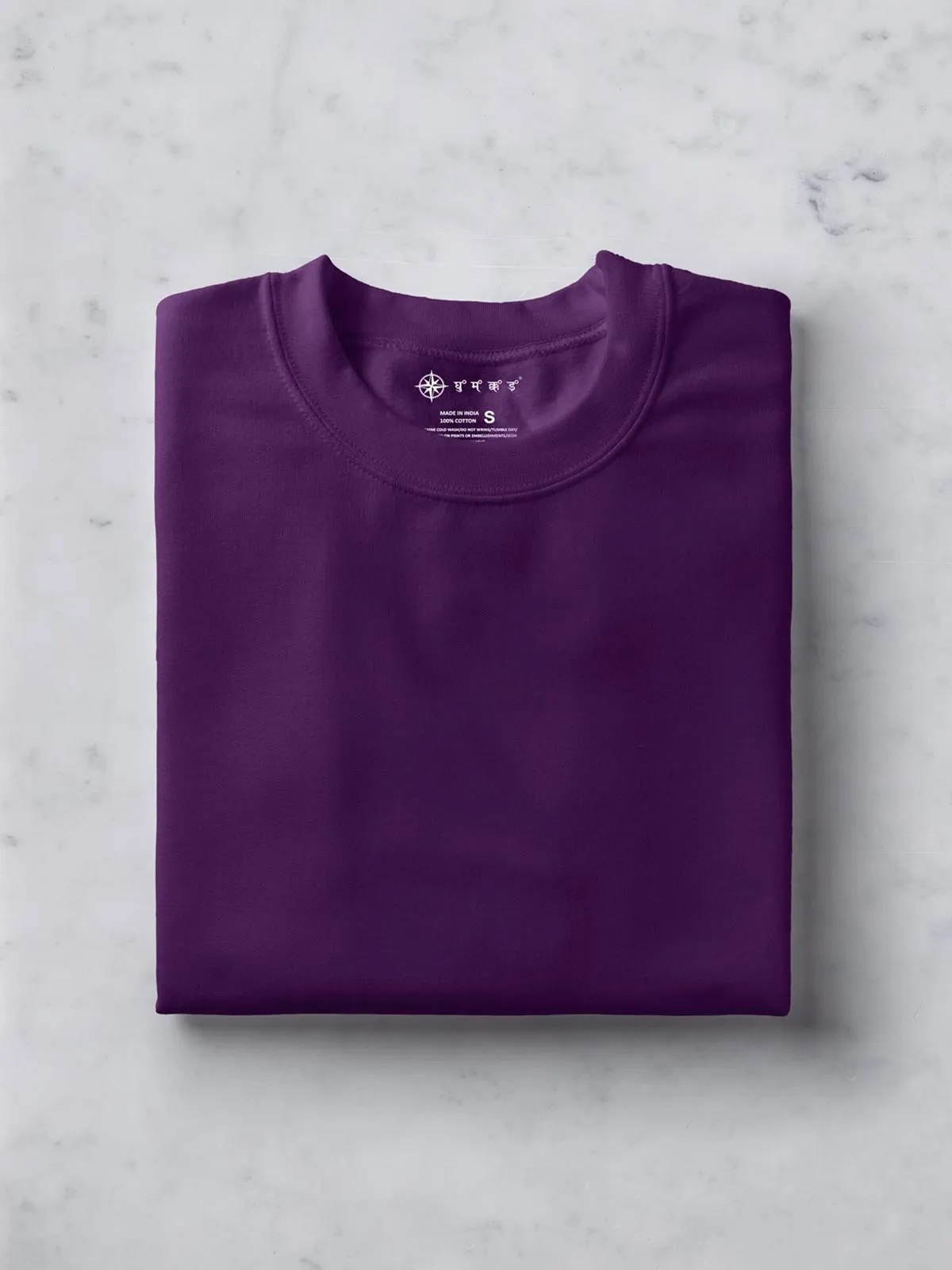 Beige & Deep Purple T shirts Combo