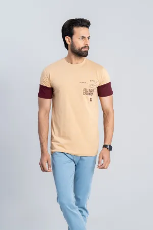 Beige Cotton T-Shirt