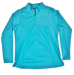Birdee Sport Long Sleeve Polo in Aqua Blue