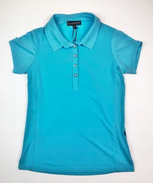 Birdee Sport Short Sleeve Polo in Aqua Blue