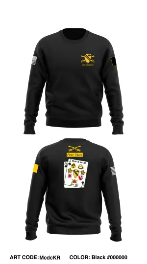 Black Jack Armored Brigade Combat Team 2/1CD Store 1 Core Men's Crewneck Performance Sweatshirt - McdcKR