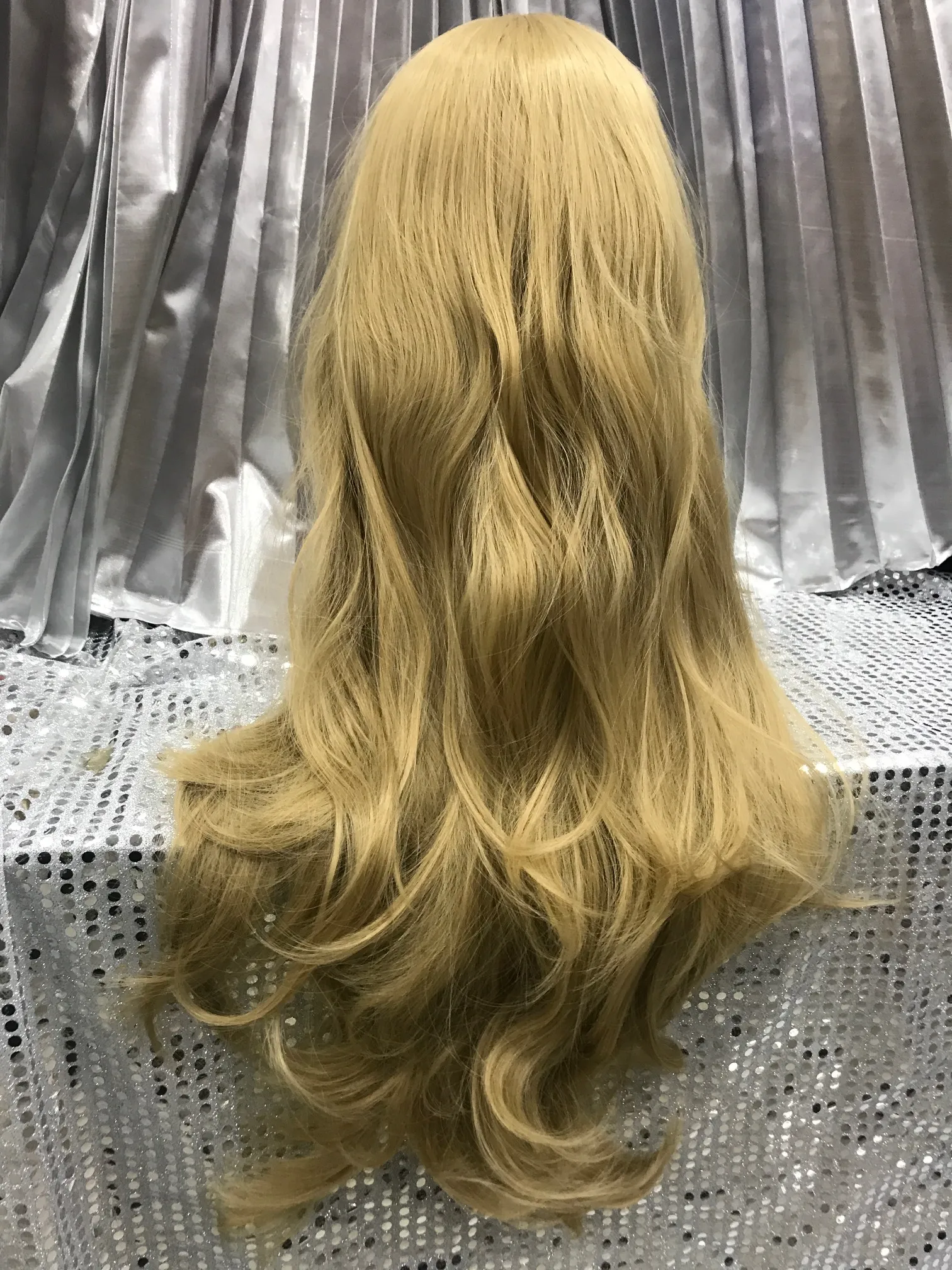 Blond 24"Heat Resistant lace Front Wig With Baby Hairs