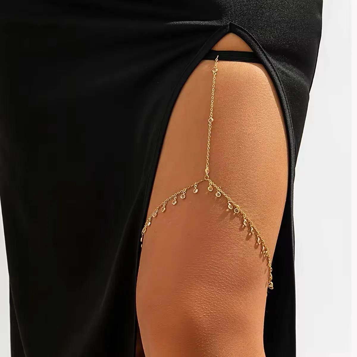 Bohemian Minimalist Crystal Leg Chain