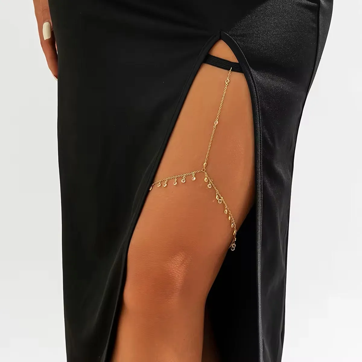 Bohemian Minimalist Crystal Leg Chain